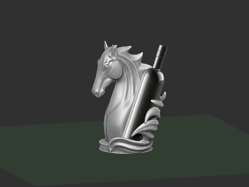 Wine HolderHorse Stand  3D print model_22