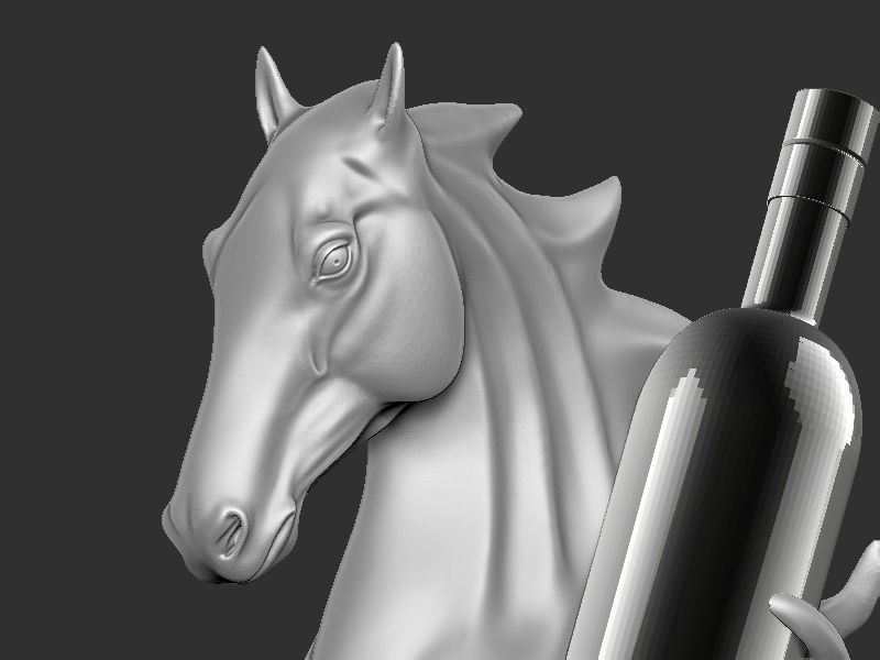 Wine HolderHorse Stand  3D print model_8