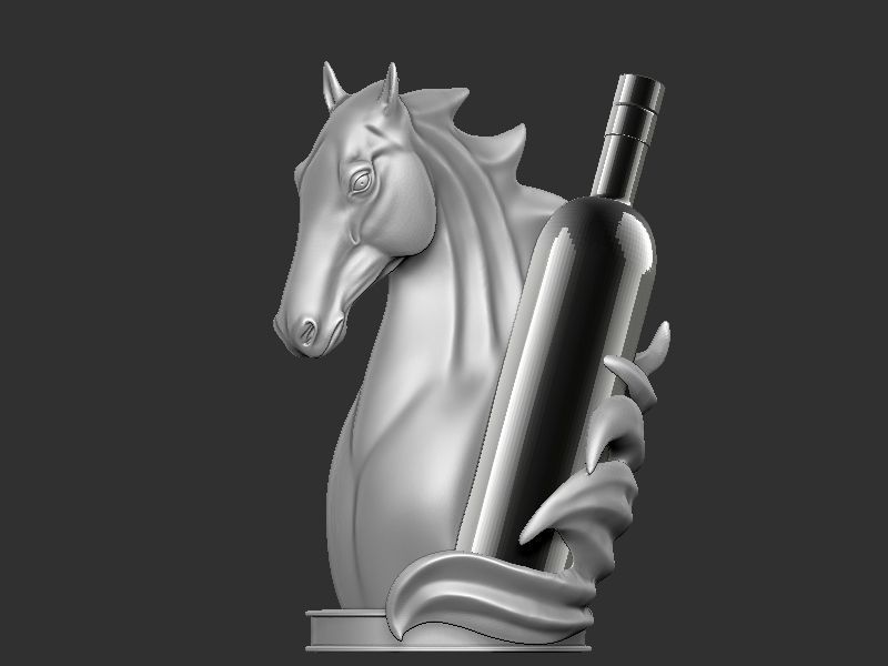 Wine HolderHorse Stand  3D print model_3
