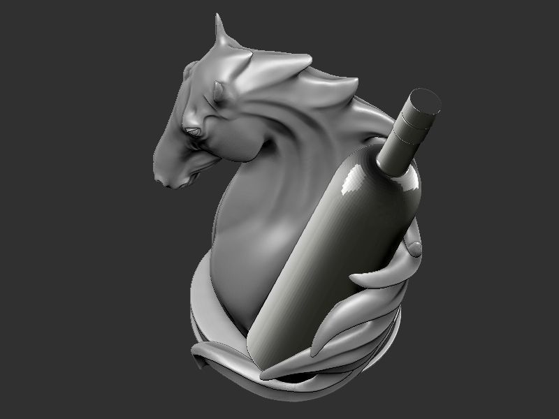 Wine HolderHorse Stand  3D print model_10