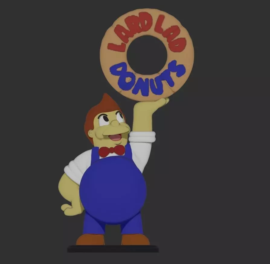 simpson donut guy lard lad 3D print model_0