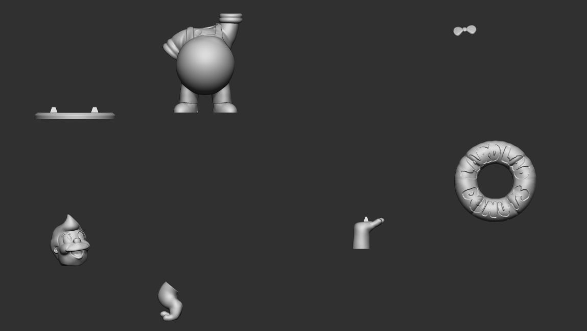 simpson donut guy lard lad 3D print model_6