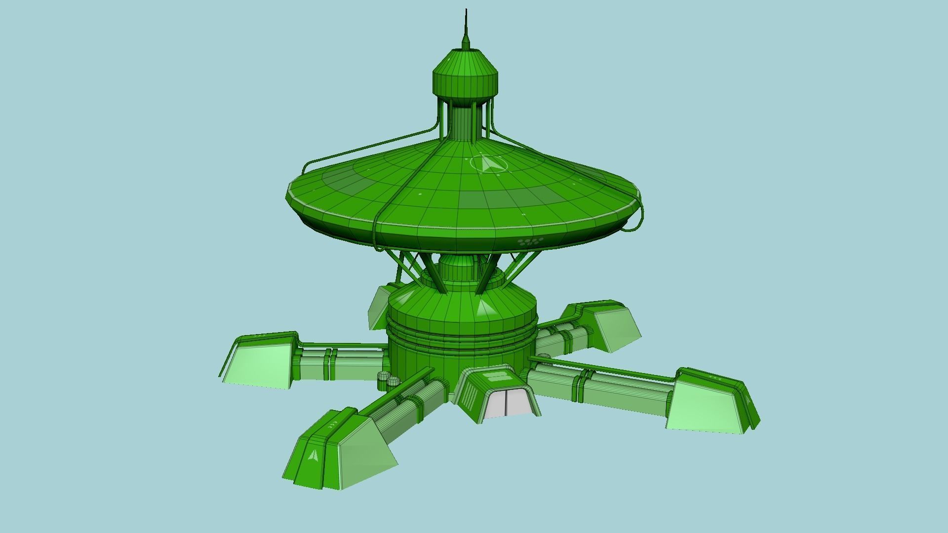 10 Sci Fi Buildings Collection F - Green - Exterior Design _99