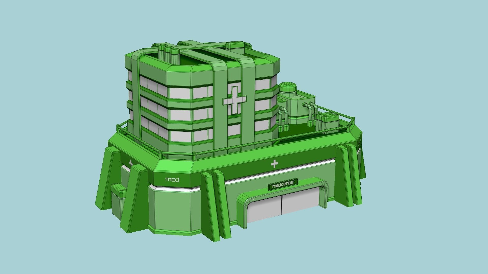 10 Sci Fi Buildings Collection F - Green - Exterior Design _77