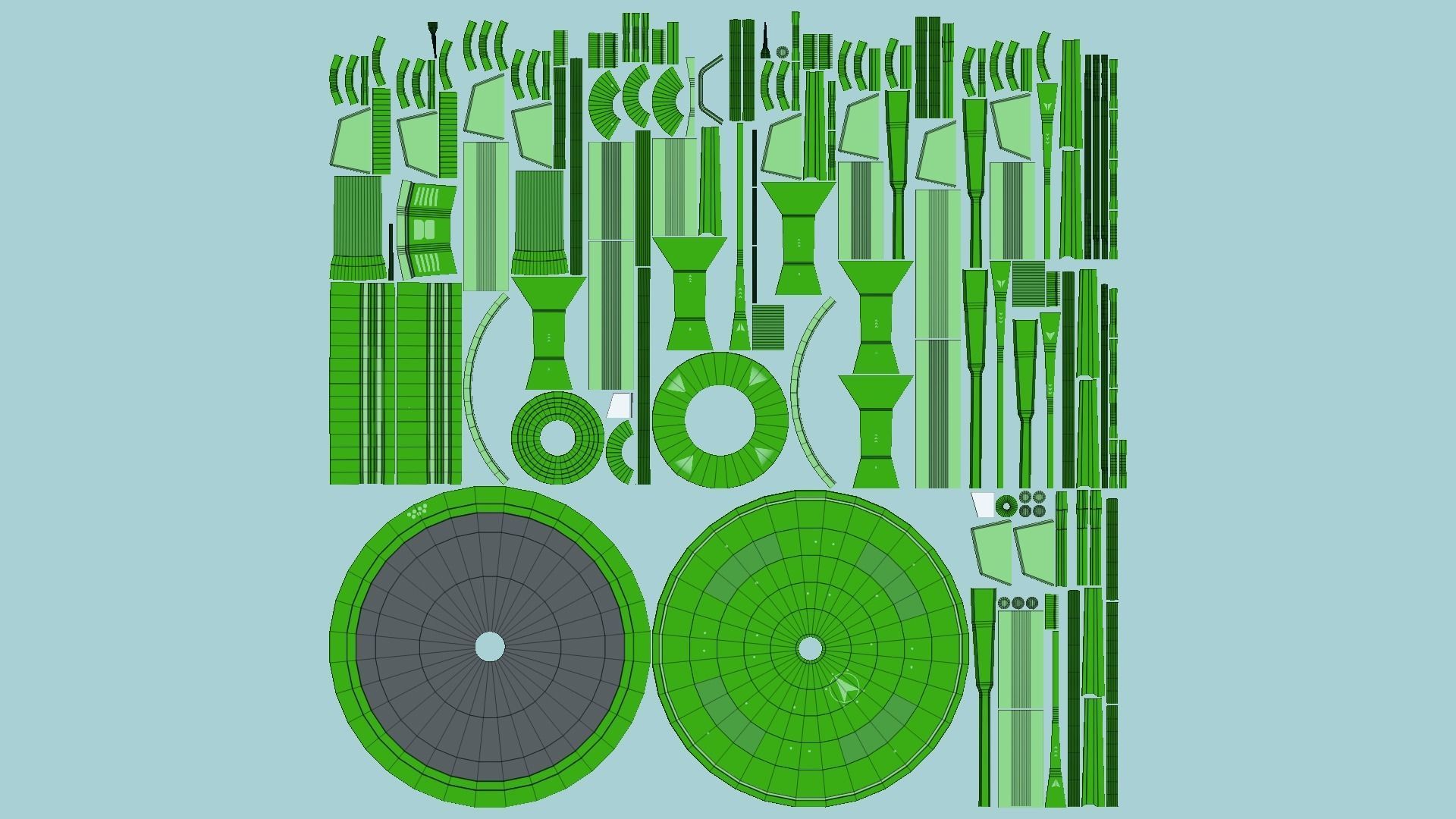 10 Sci Fi Buildings Collection F - Green - Exterior Design _98