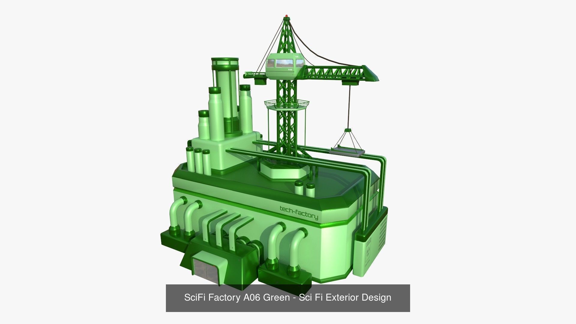 10 Sci Fi Buildings Collection F - Green - Exterior Design _9