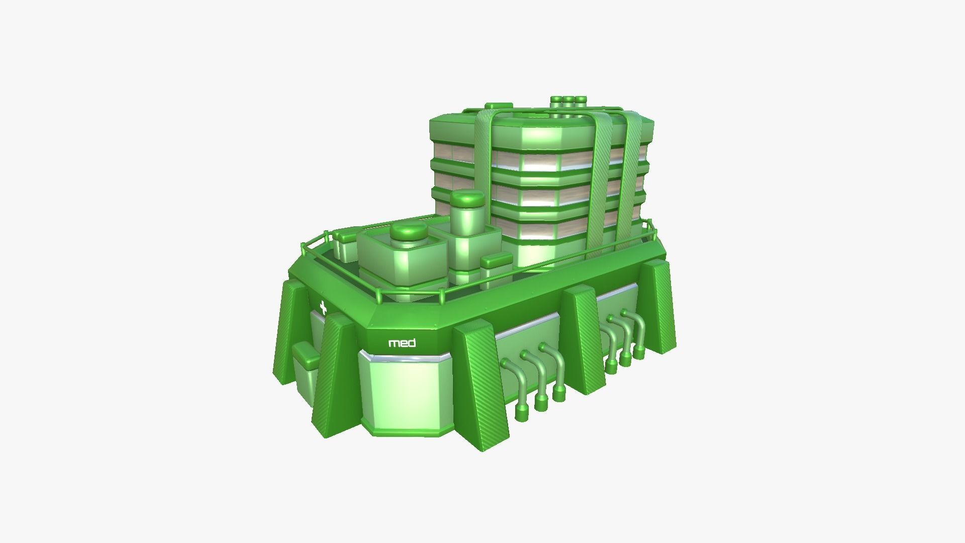 10 Sci Fi Buildings Collection F - Green - Exterior Design _75