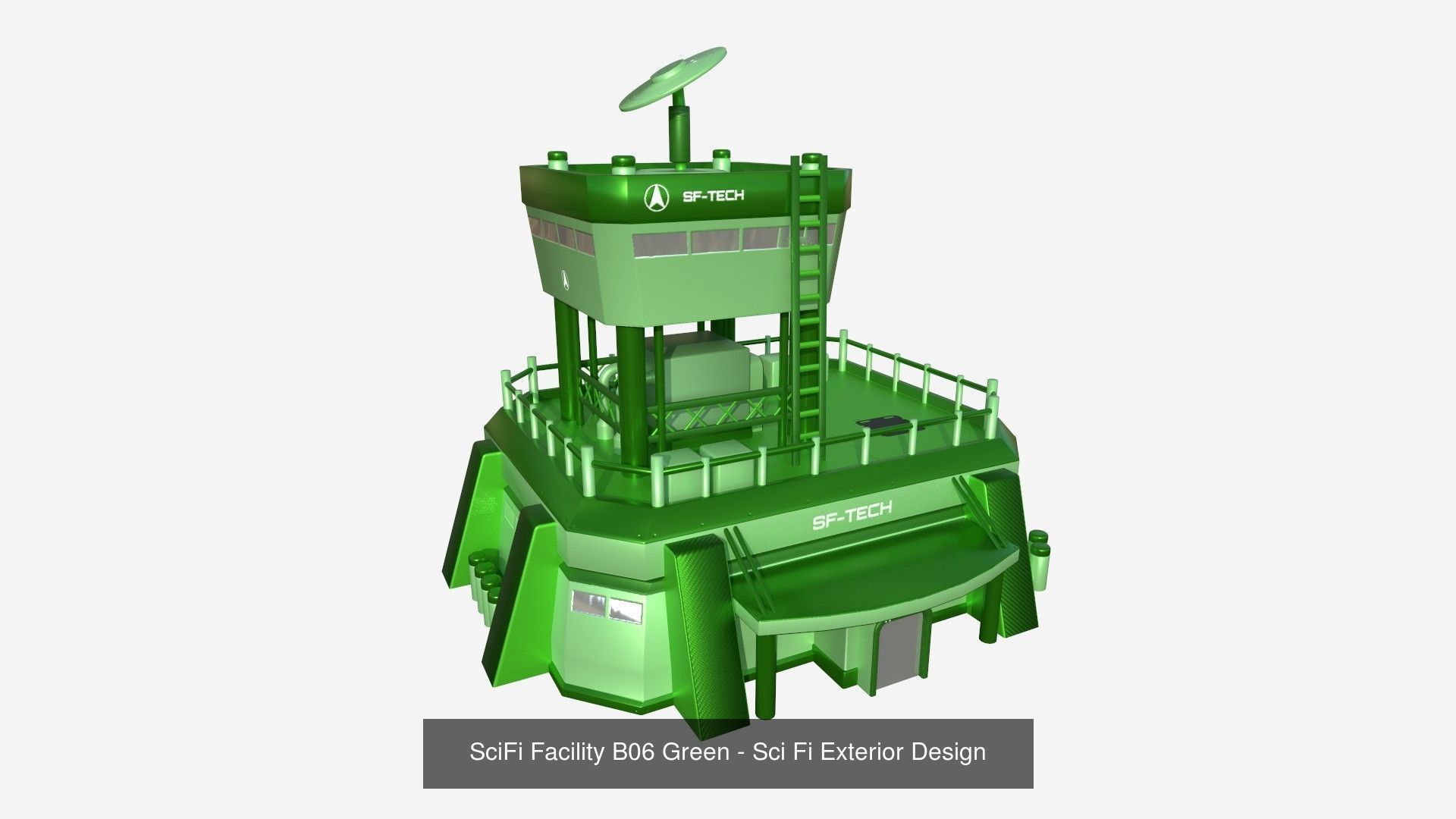 10 Sci Fi Buildings Collection F - Green - Exterior Design _7