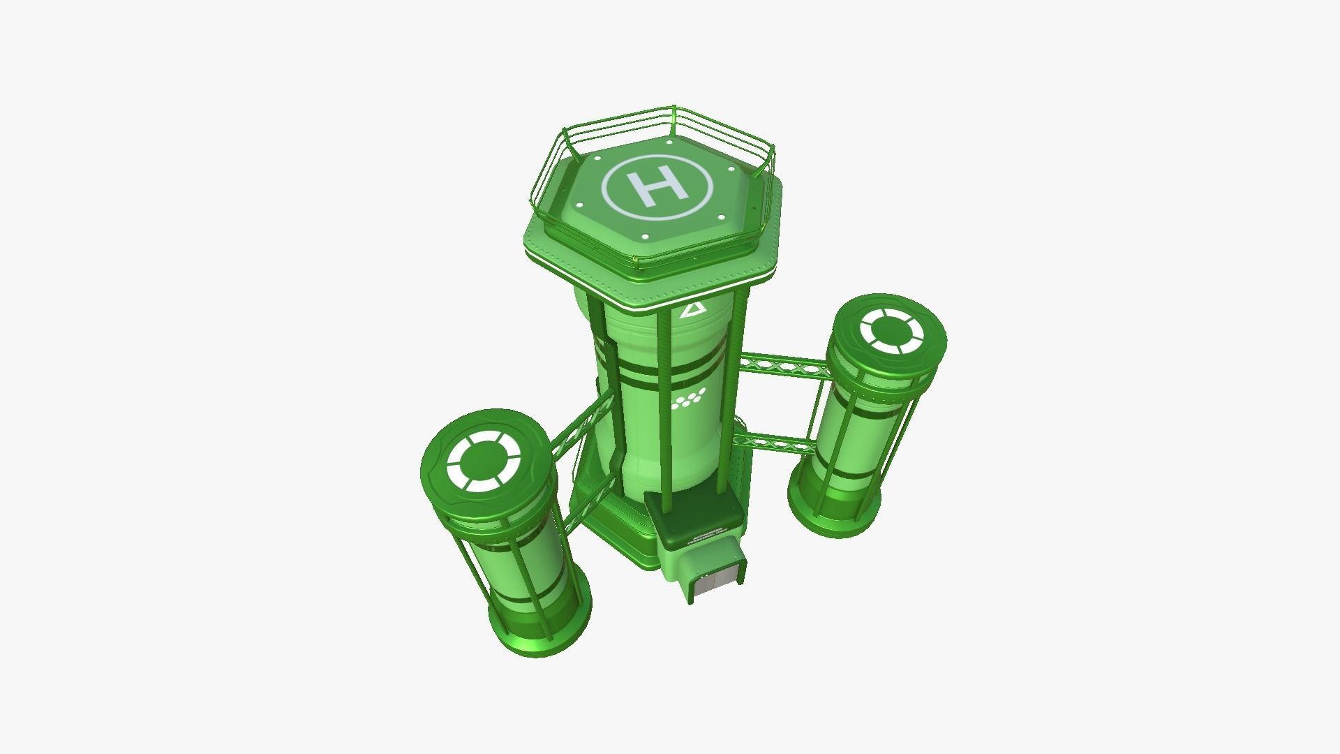 10 Sci Fi Buildings Collection F - Green - Exterior Design _64