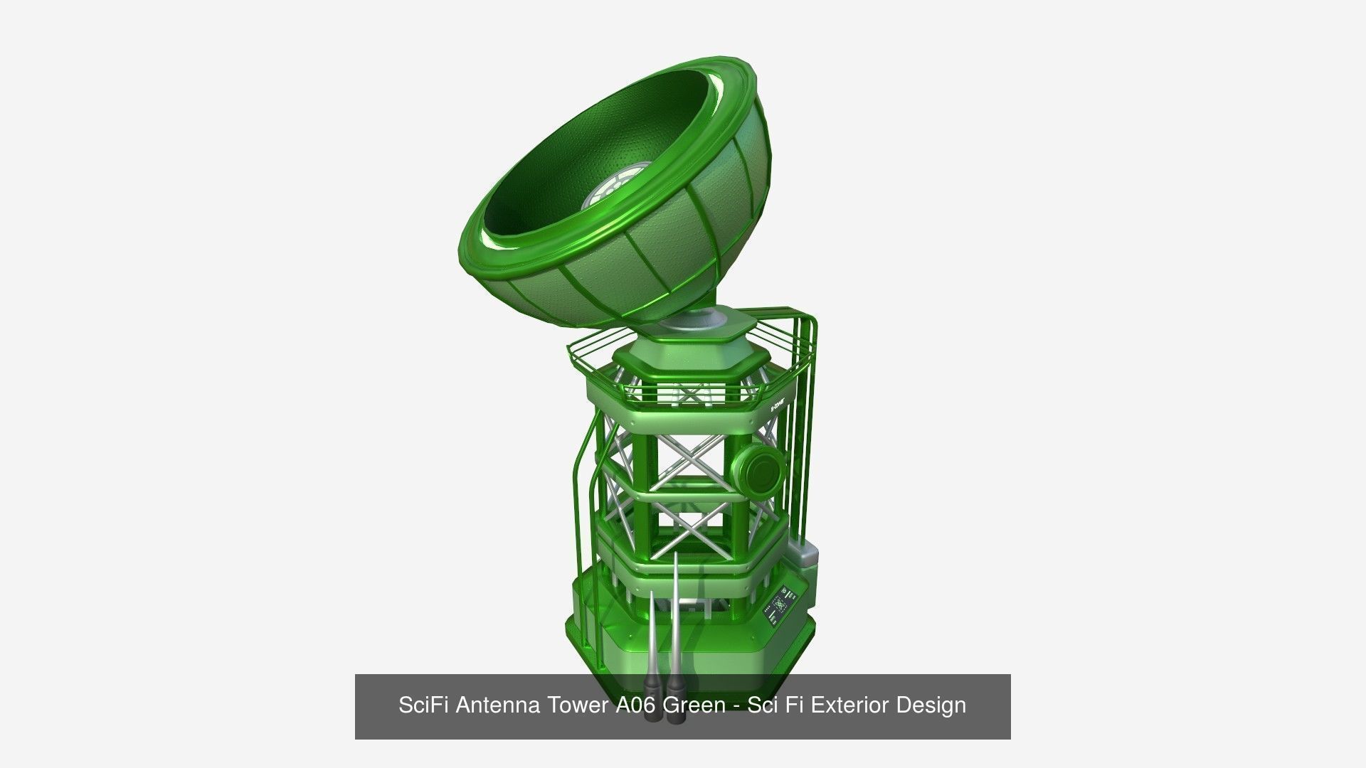 10 Sci Fi Buildings Collection F - Green - Exterior Design _4