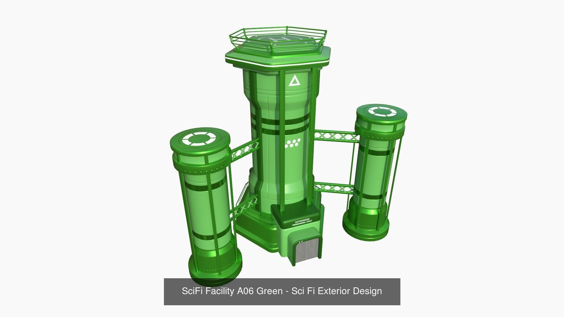 10 Sci Fi Buildings Collection F - Green - Exterior Design _5