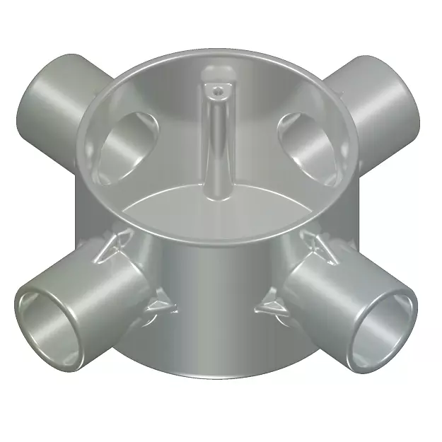 Steel Electrical Junction Box 3D model_0