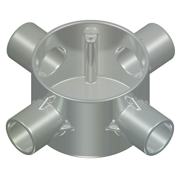 Steel Electrical Junction Box 3D model_1