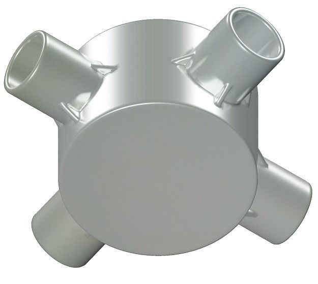 Steel Electrical Junction Box 3D model_2