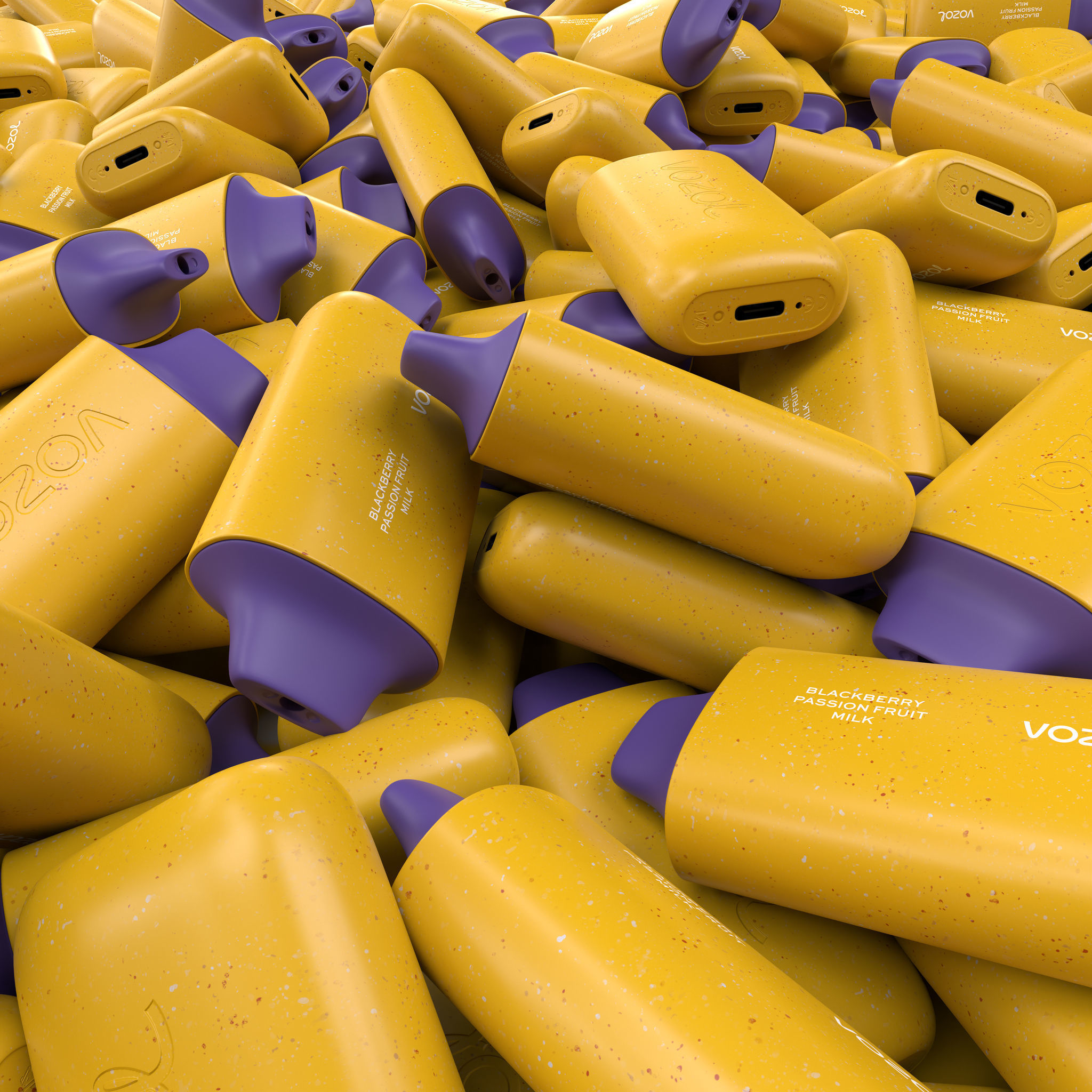 Vozol Star 6000 Blackberry Passion Fruit Milk Low-poly 3D model_3