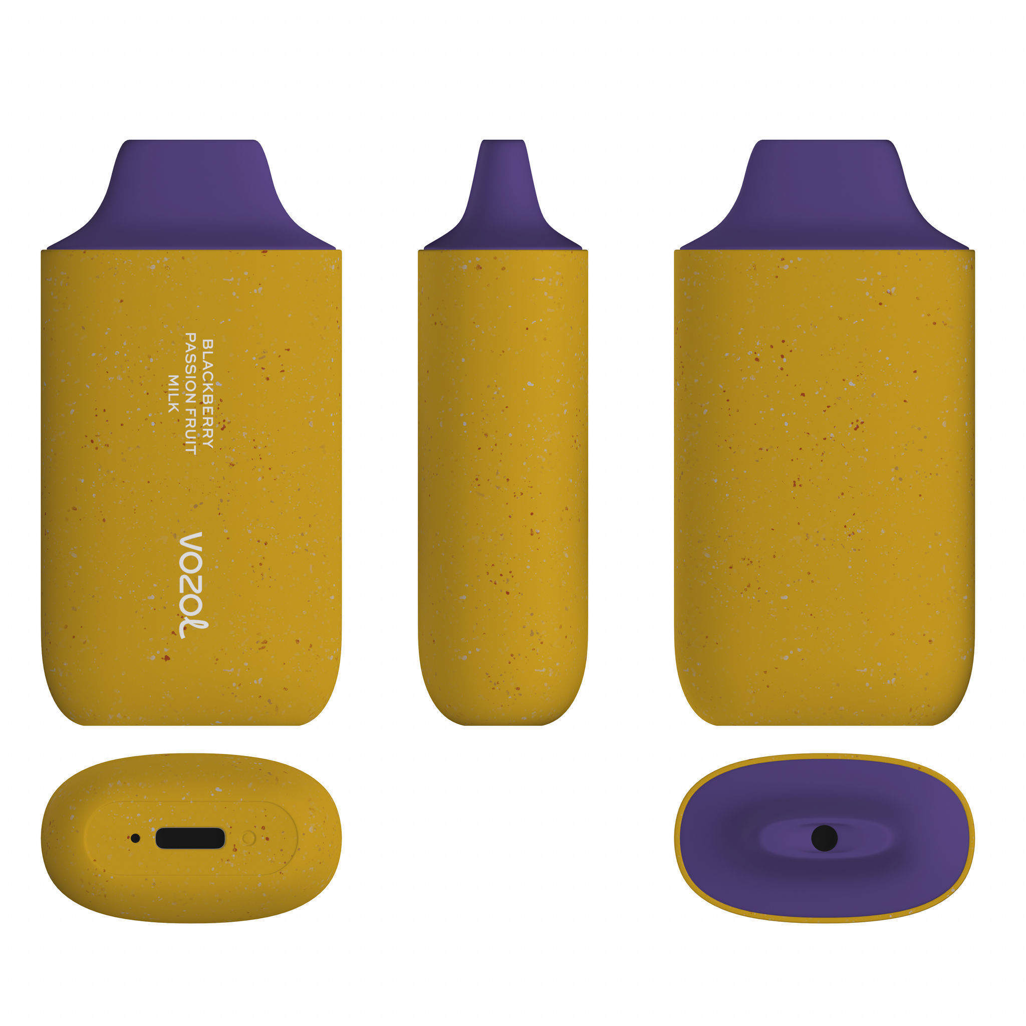 Vozol Star 6000 Blackberry Passion Fruit Milk Low-poly 3D model_6