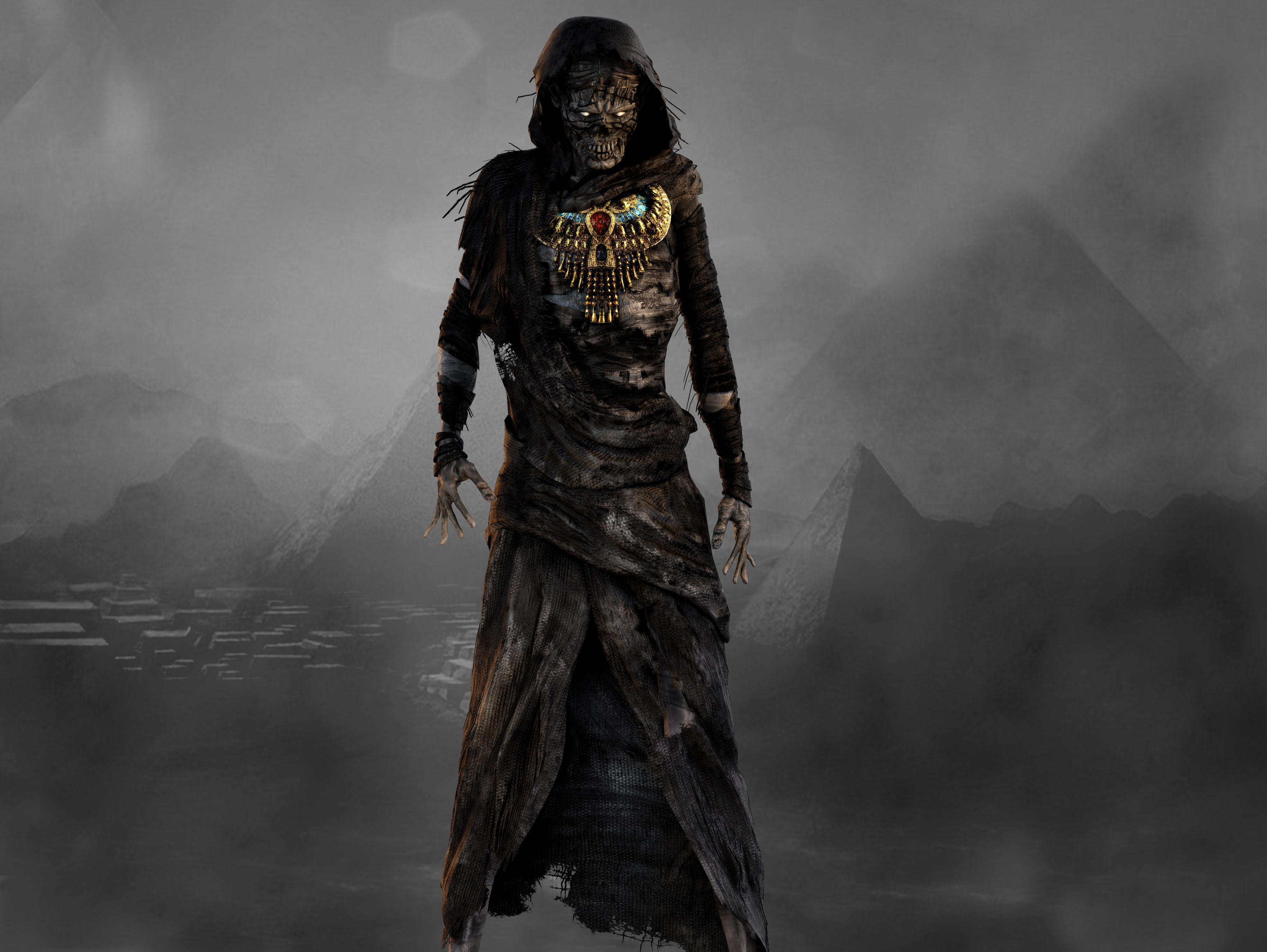 Mummy  Low-poly 3D model_6