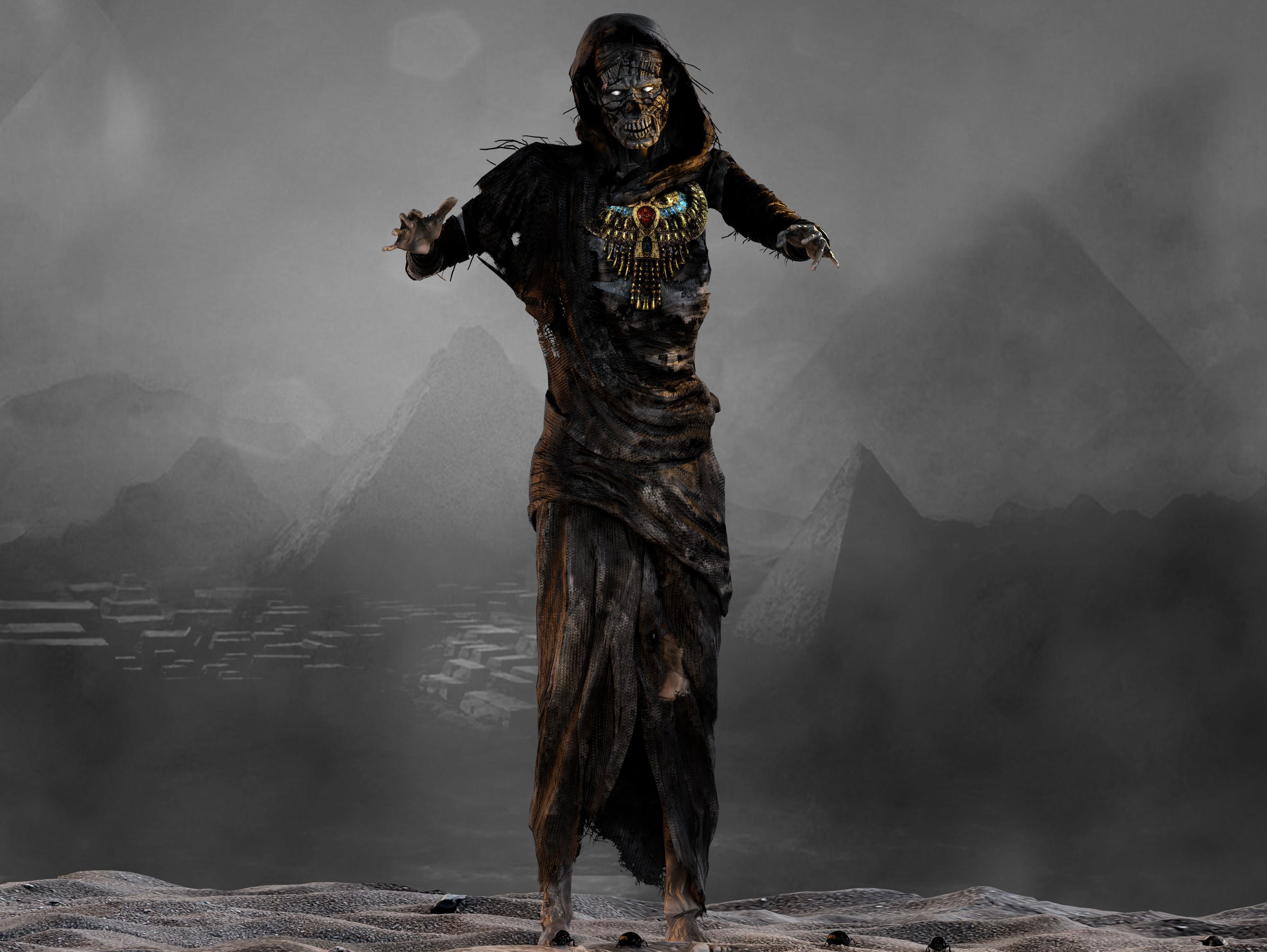 Mummy  Low-poly 3D model_7