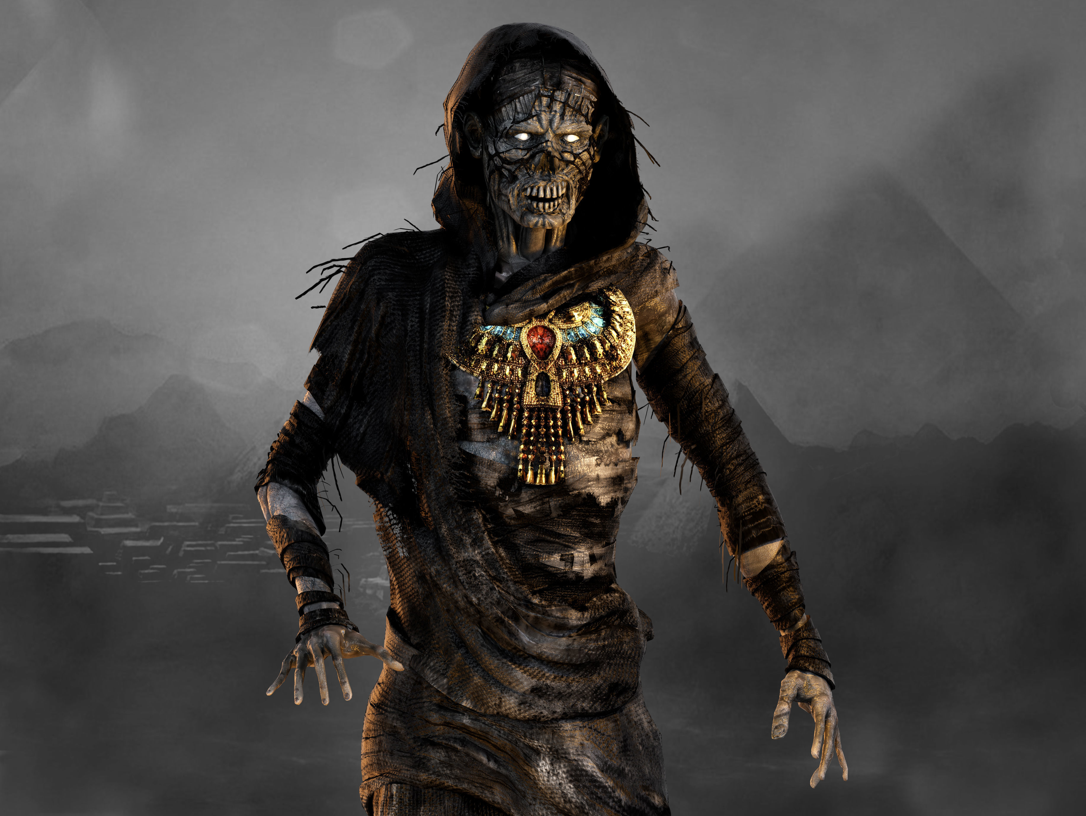 Mummy  Low-poly 3D model_5