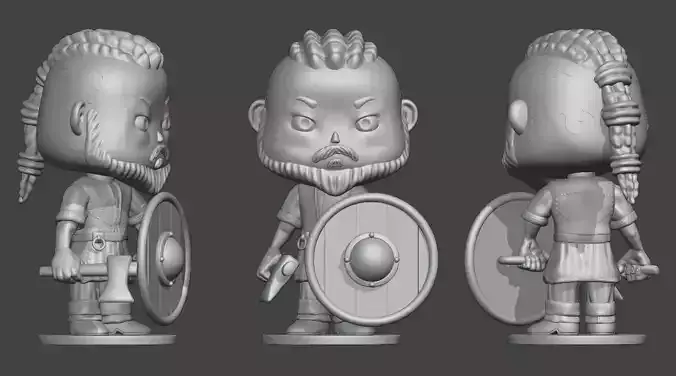 Little Ragnar Lothbrook funko 3D print model