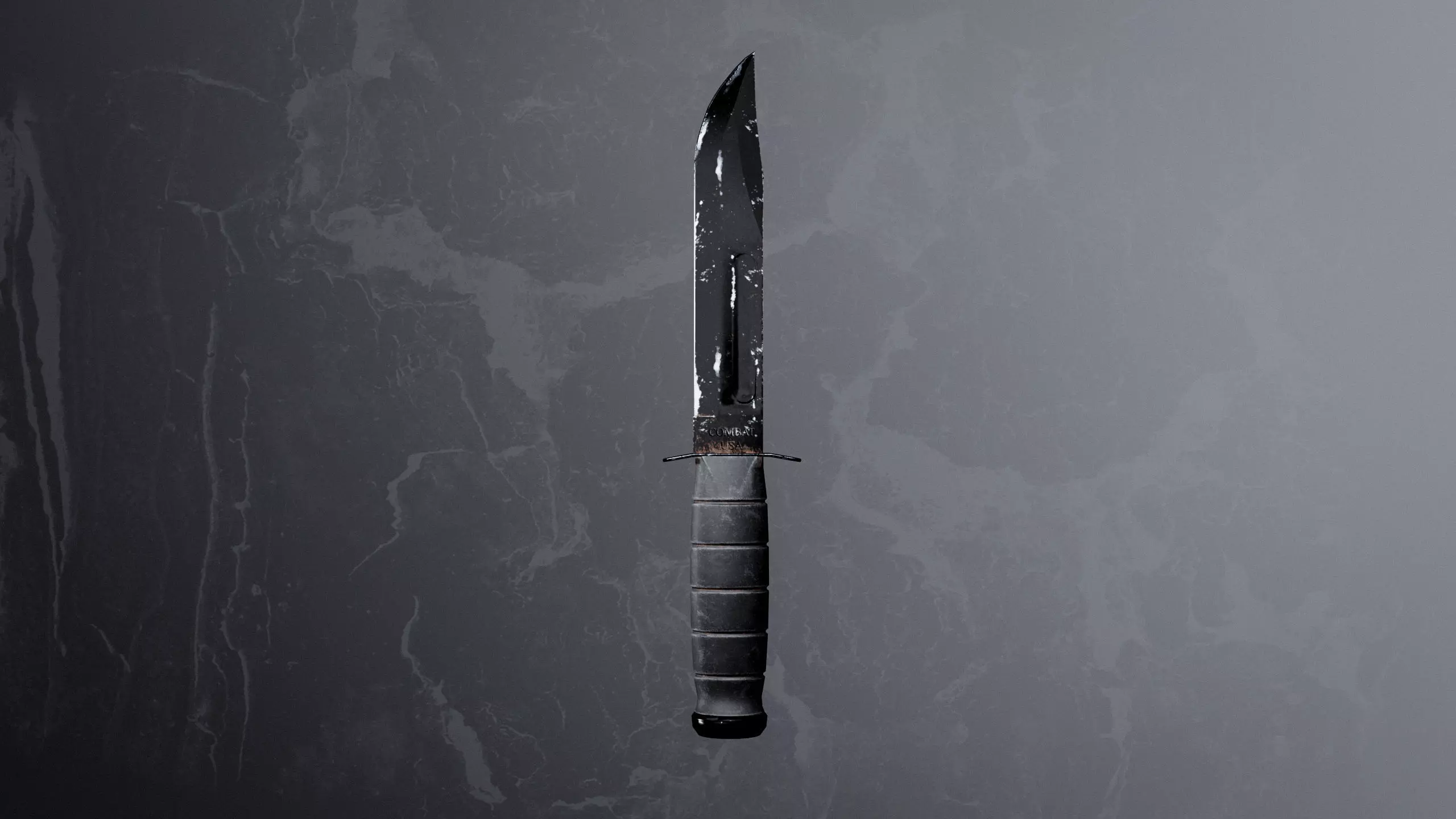 Combat Knife Low-poly 3D model_0