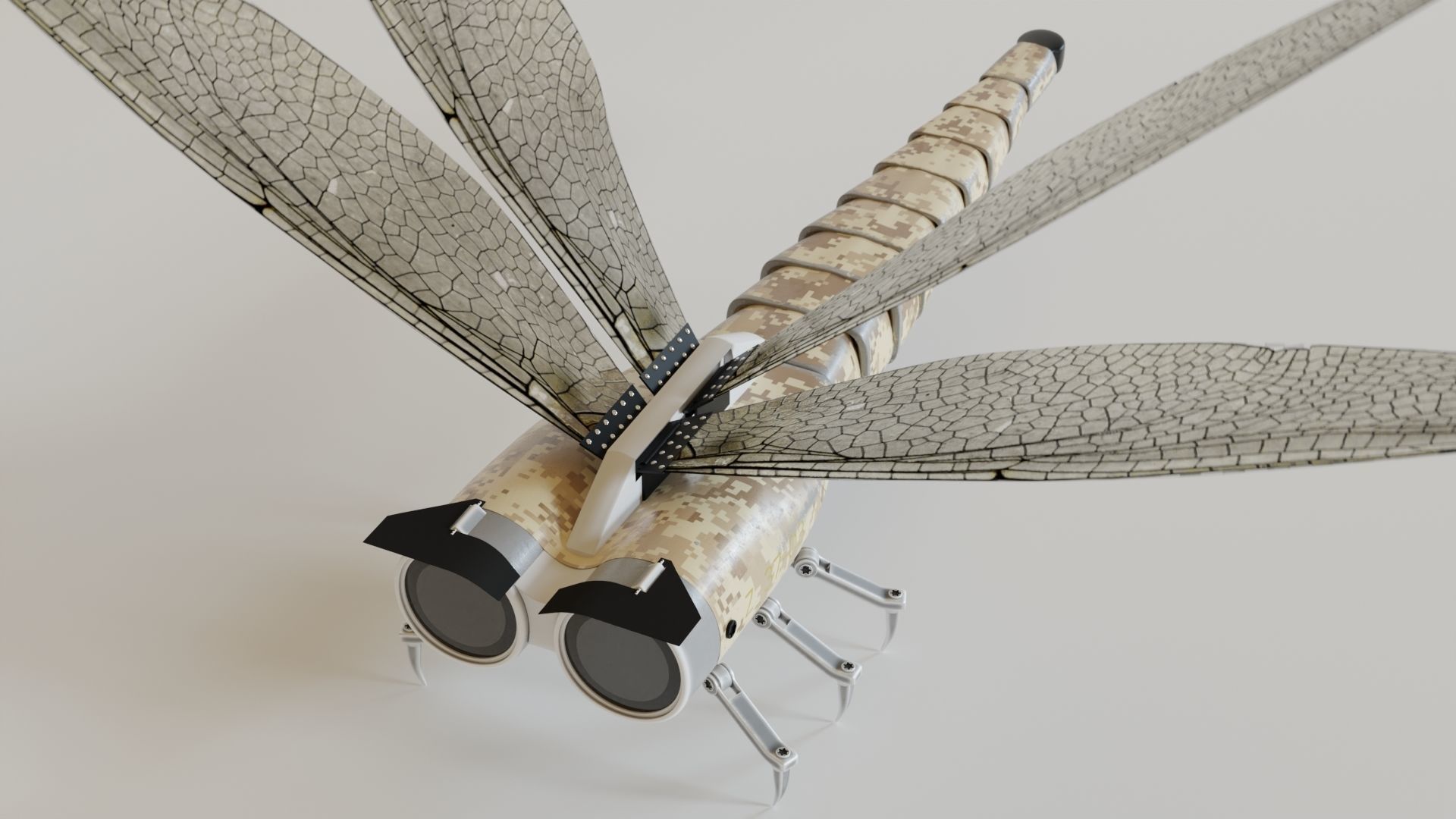Dragonfly drone 3D model_2