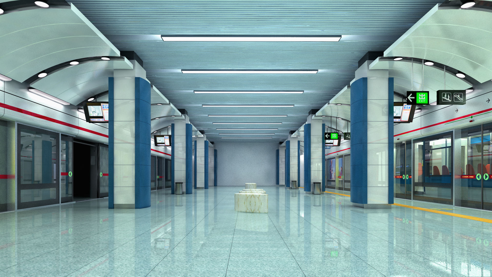 Metro Station 3D model_5