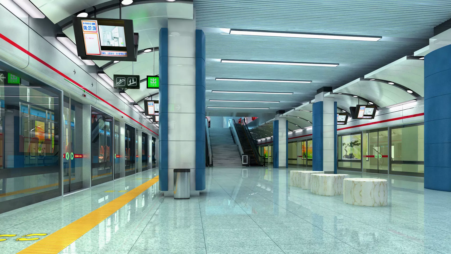 Metro Station 3D model_0