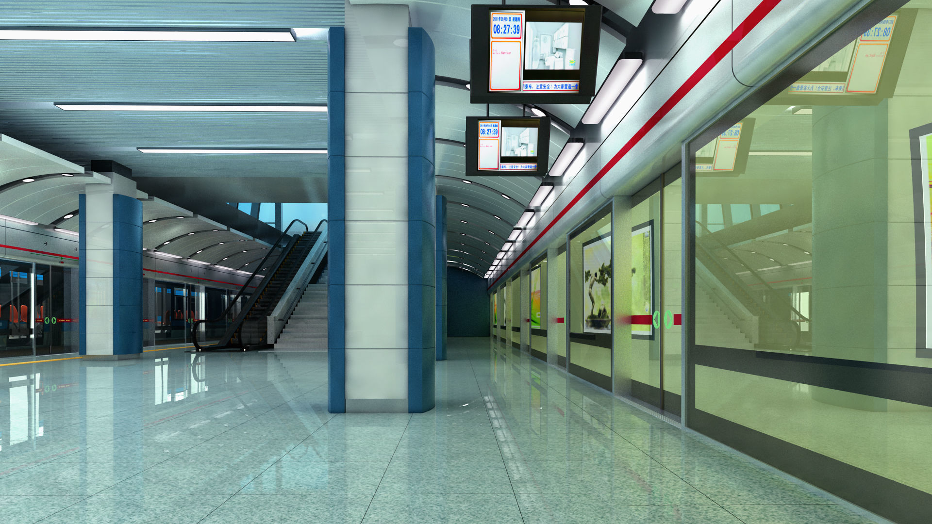 Metro Station 3D model_4