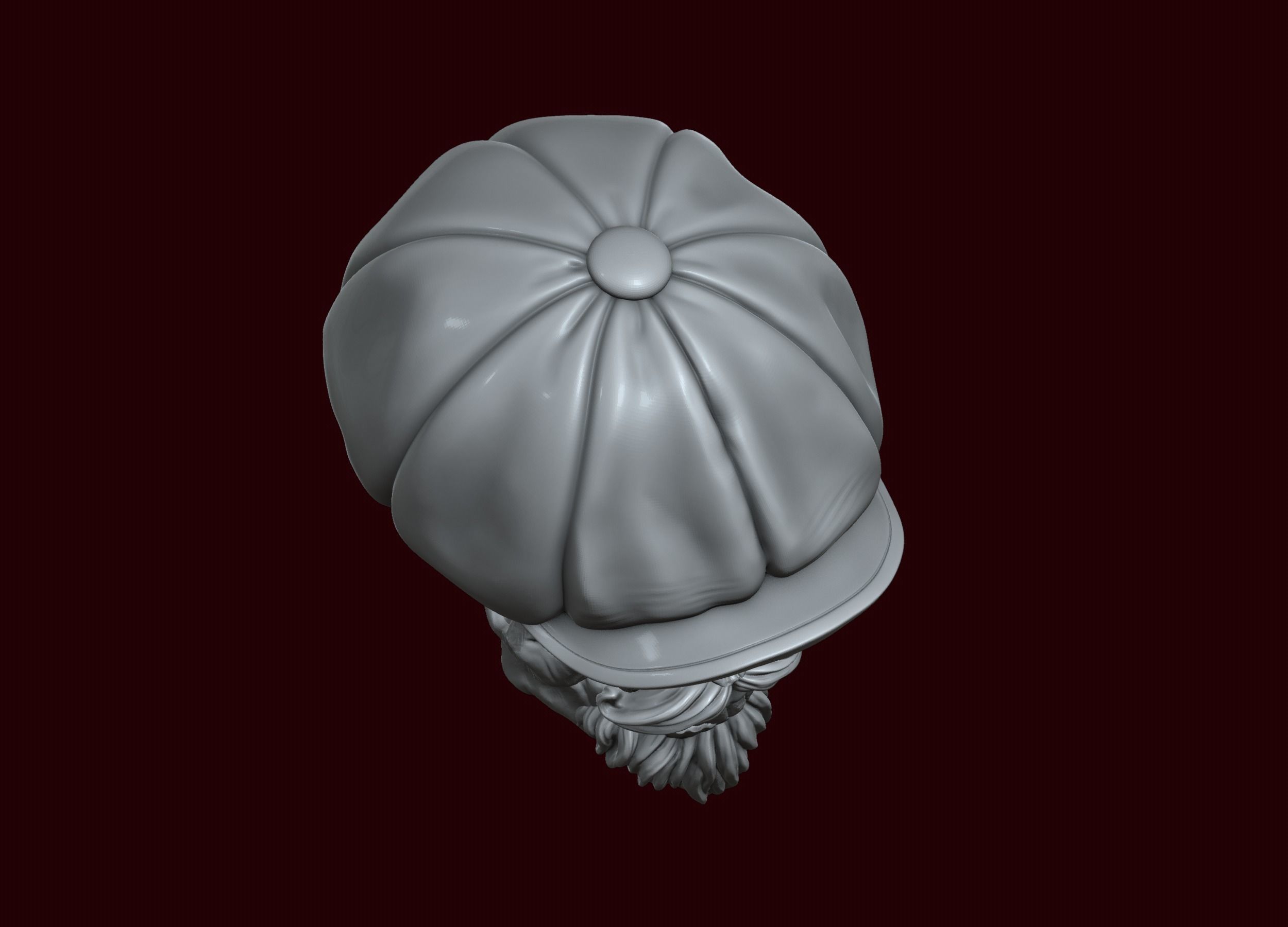 Skull in Eight-Blade Cap 3D print model_12