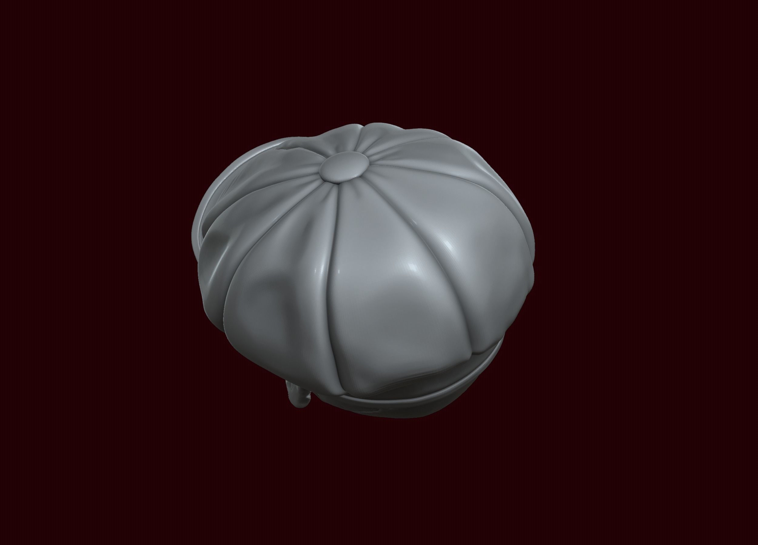 Skull in Eight-Blade Cap 3D print model_14