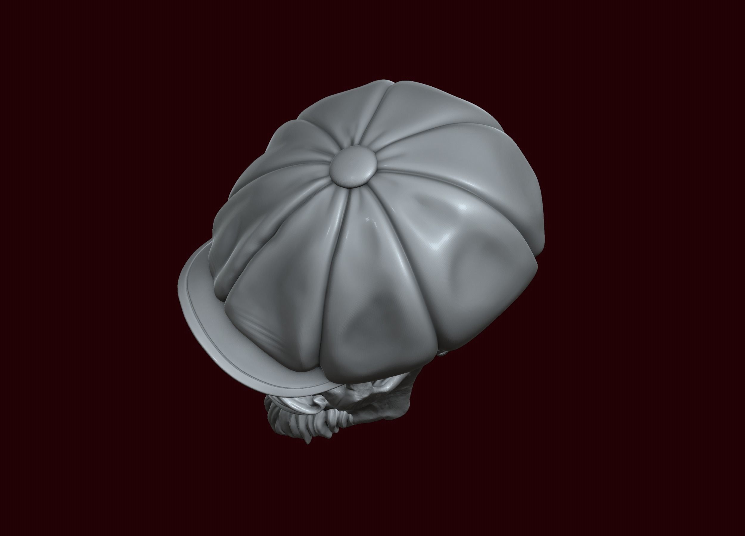 Skull in Eight-Blade Cap 3D print model_13