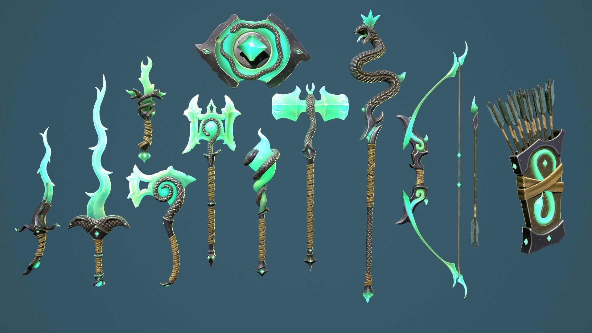 Snake weapons 3d print collection _22
