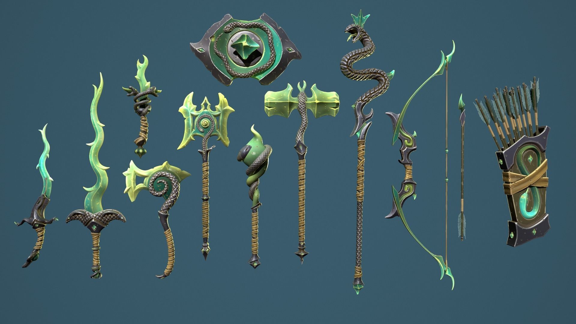 Snake weapons 3d print collection _23