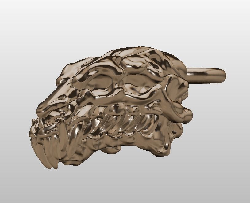 4 Eyed Dragon Skull 3D print model_7