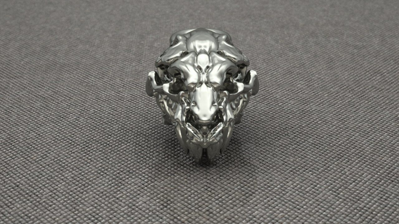 4 Eyed Dragon Skull 3D print model_2