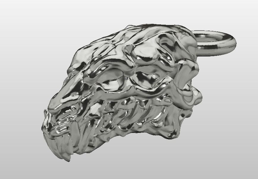 4 Eyed Dragon Skull 3D print model_3