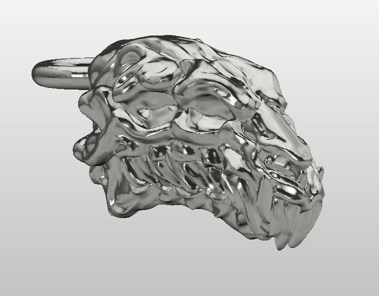 4 Eyed Dragon Skull 3D print model_4