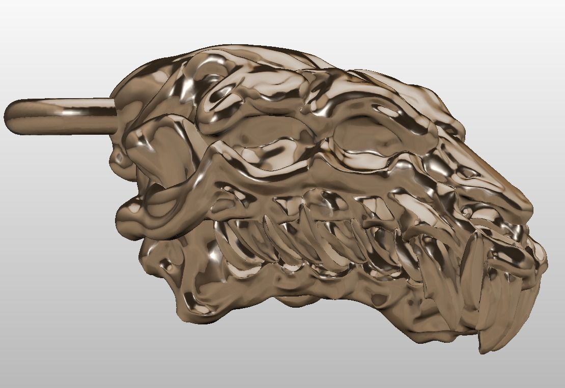 4 Eyed Dragon Skull 3D print model_9