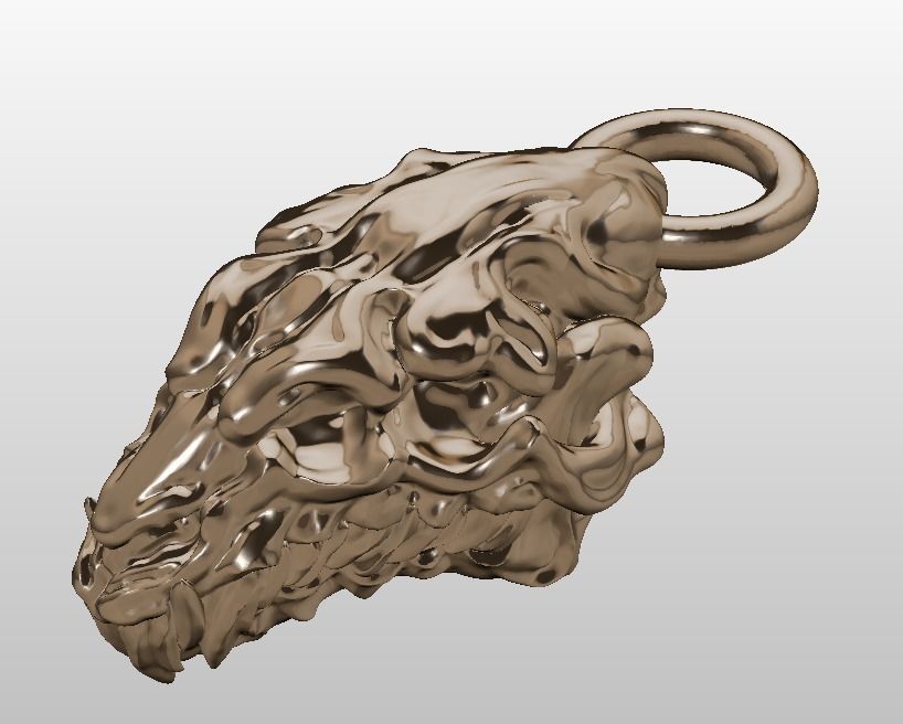 4 Eyed Dragon Skull 3D print model_10