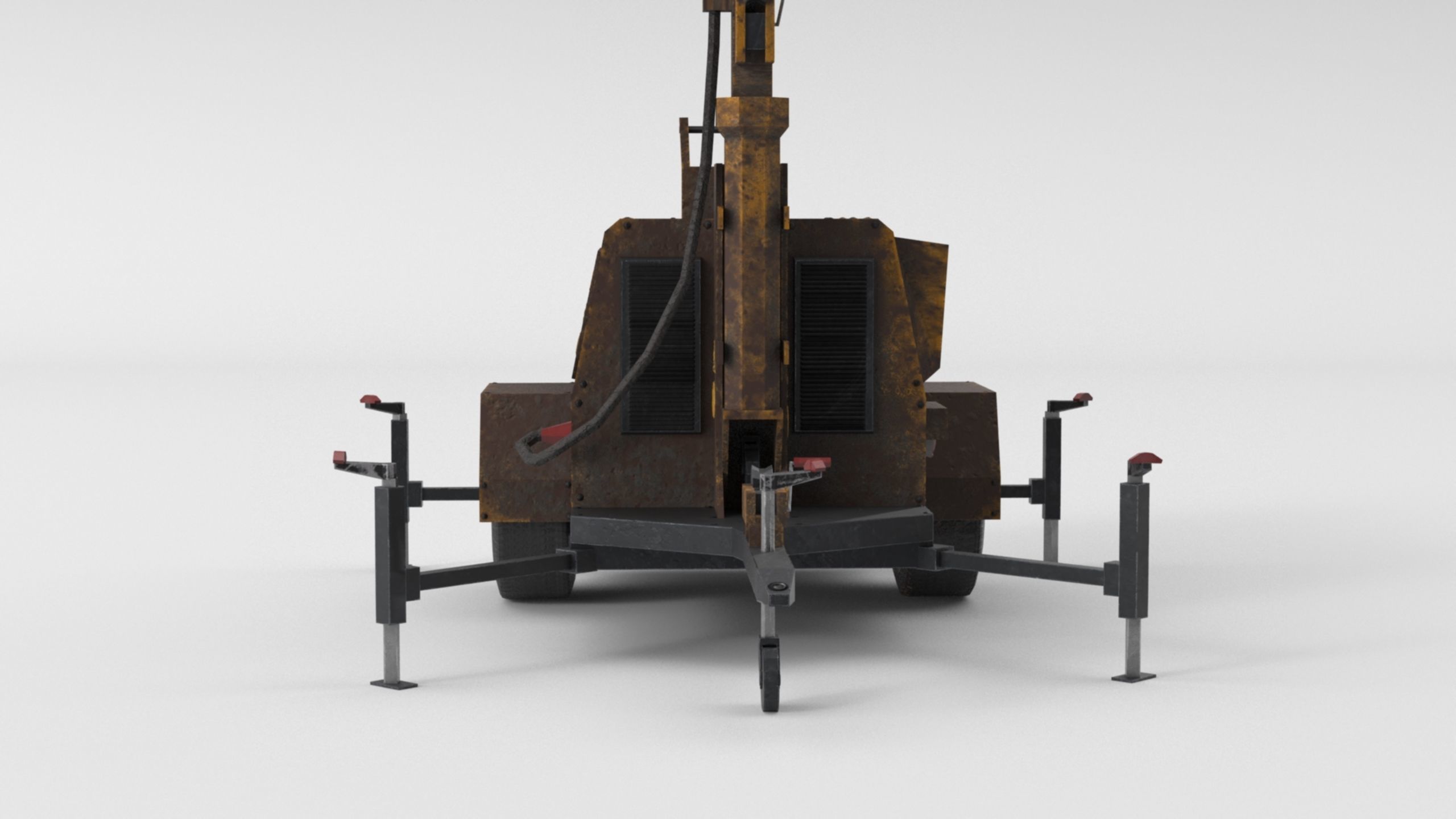 Ground Power Units 8K Rusty Mobile  Diesel Light Tower Generator Low-poly 3D model_55