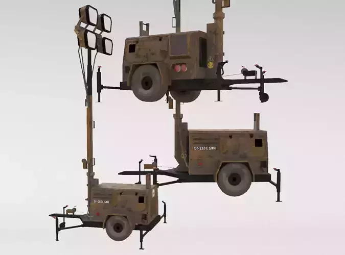 Ground Power Units 8K Rusty Mobile  Diesel Light Tower Generator