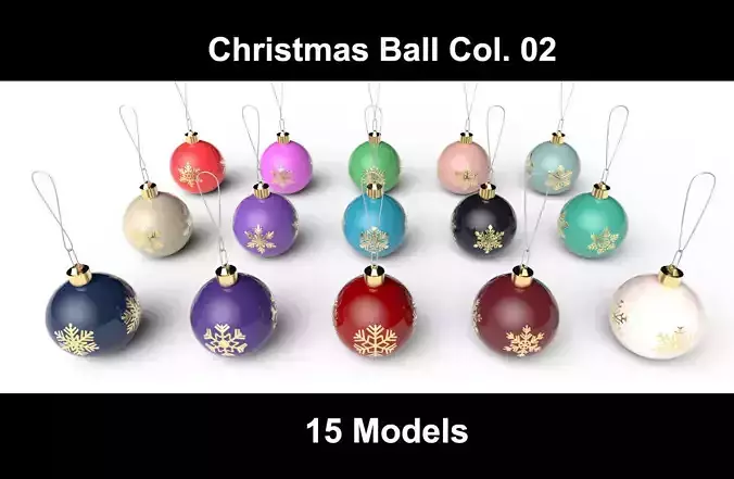 Christmas Balls Col02 - 15 Models