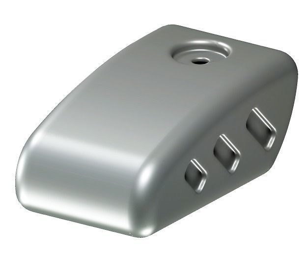 Steel Bike Fuel Tank 3D model_2