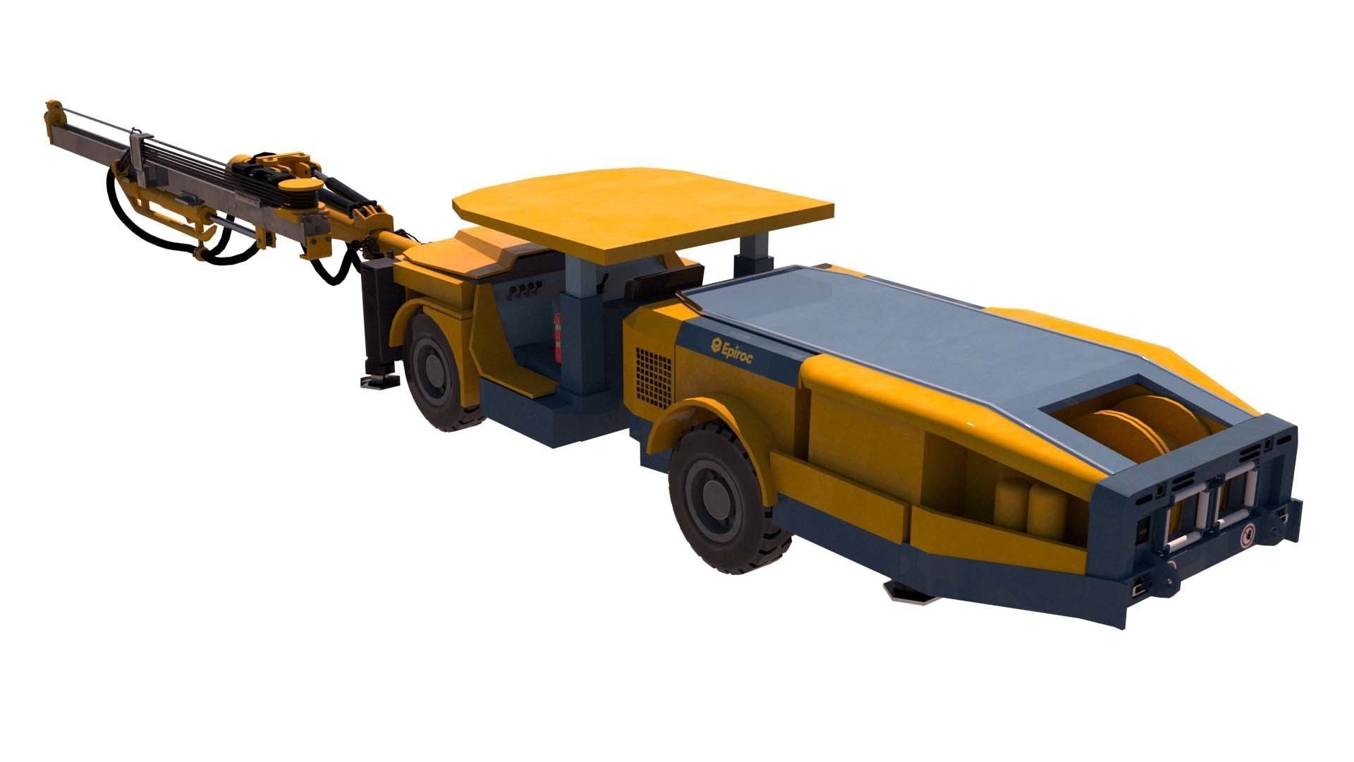 Boomer Epiroc S1 Low-poly 3D model_3