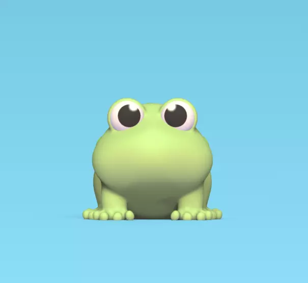 Cute Little Frog 3D print model_0