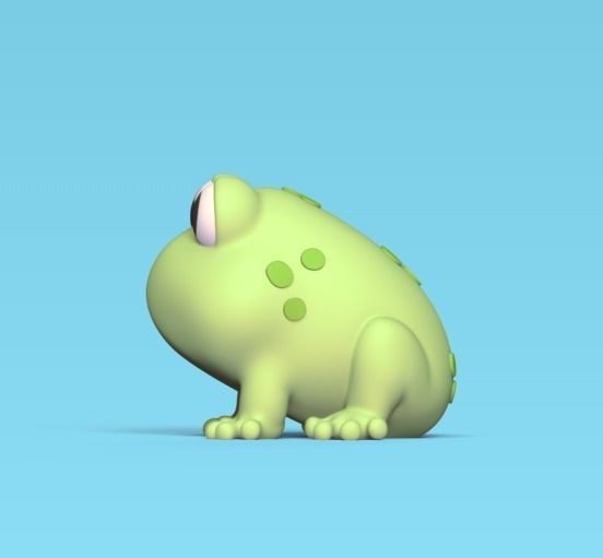 Cute Little Frog 3D print model_2