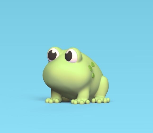 Cute Little Frog 3D print model_1