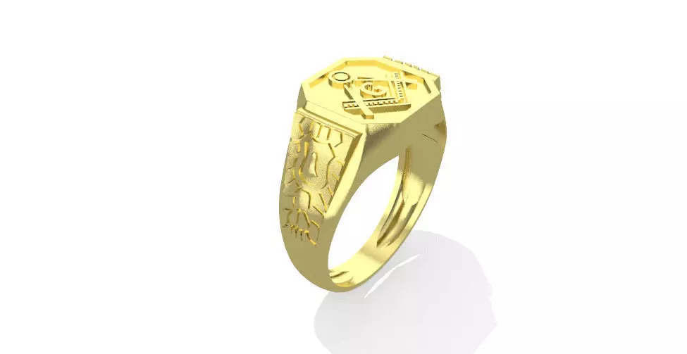 MODELO 3D ANILLO MASON ILUMINATI 6 GRAMOS TALLA 12 3D print model
