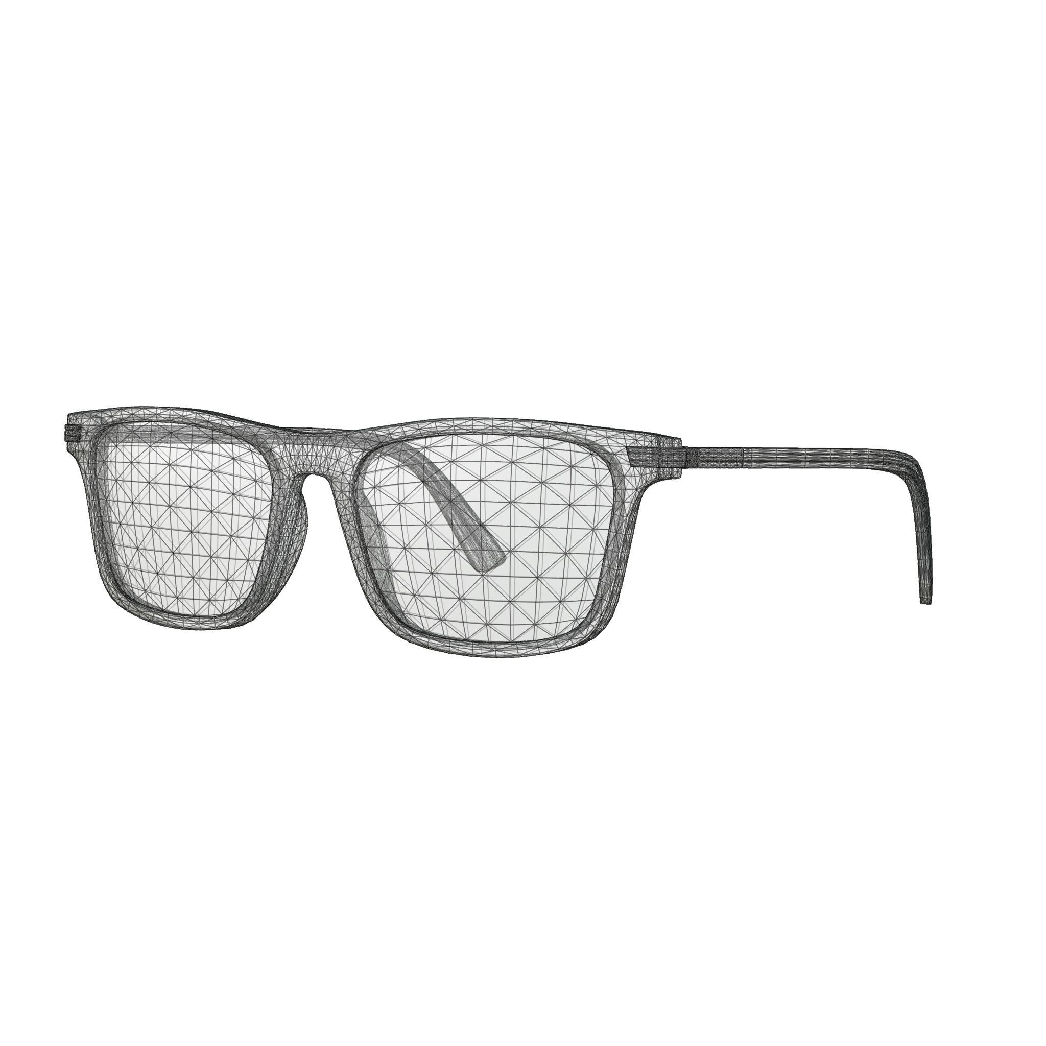 Prada - PR01WV 07F1O1 Glasses Low-poly 3D model_4